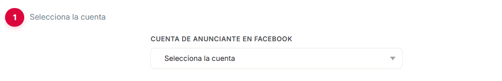 Selección de cuenta de anunciante