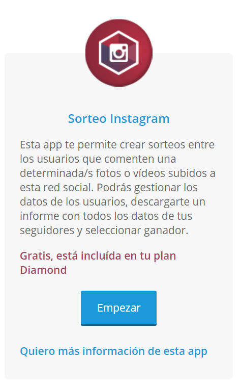 escoge el usuario de instagr!   am en el que vas a realizar el concurso si el perfil con el que quieres!    realizar el sorteo no aparece sigue los pasos de este - crear instagram gratis